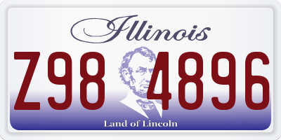 IL license plate Z984896