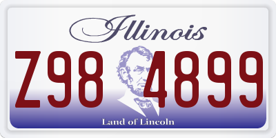 IL license plate Z984899