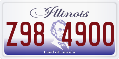 IL license plate Z984900