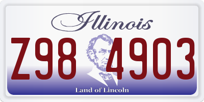 IL license plate Z984903