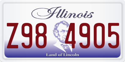 IL license plate Z984905