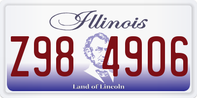 IL license plate Z984906