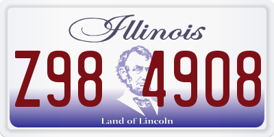 IL license plate Z984908