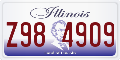 IL license plate Z984909