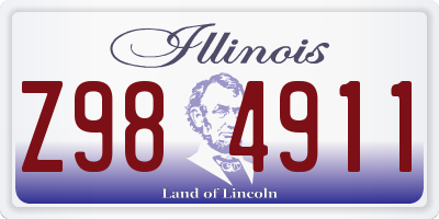 IL license plate Z984911