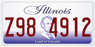 IL license plate Z984912