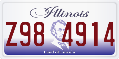 IL license plate Z984914