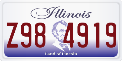 IL license plate Z984919