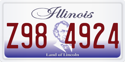 IL license plate Z984924