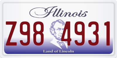 IL license plate Z984931