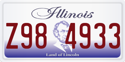 IL license plate Z984933