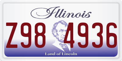 IL license plate Z984936