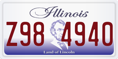 IL license plate Z984940