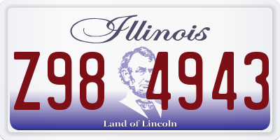 IL license plate Z984943
