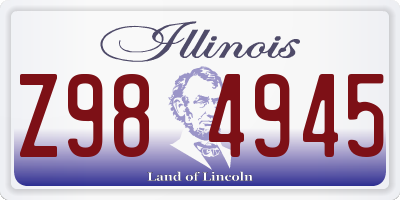 IL license plate Z984945
