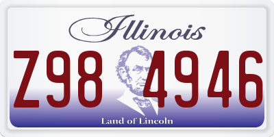 IL license plate Z984946