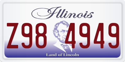 IL license plate Z984949