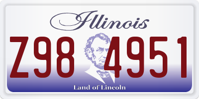 IL license plate Z984951