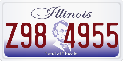 IL license plate Z984955