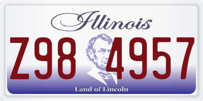 IL license plate Z984957