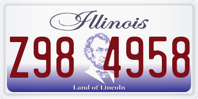 IL license plate Z984958