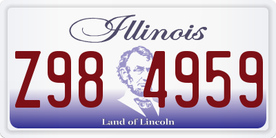 IL license plate Z984959