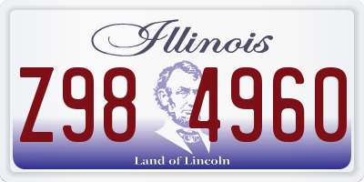 IL license plate Z984960