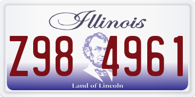 IL license plate Z984961