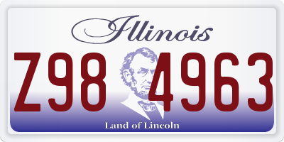 IL license plate Z984963