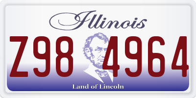 IL license plate Z984964