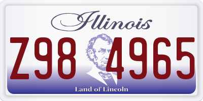 IL license plate Z984965