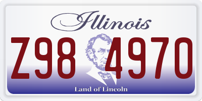 IL license plate Z984970