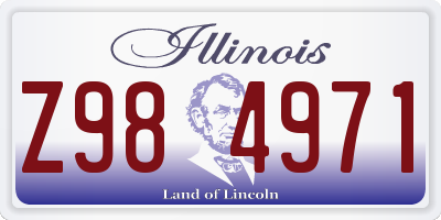 IL license plate Z984971