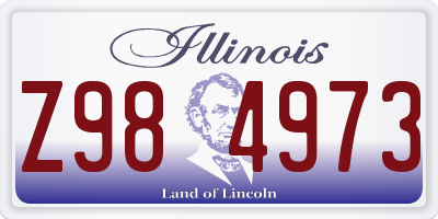 IL license plate Z984973