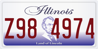 IL license plate Z984974