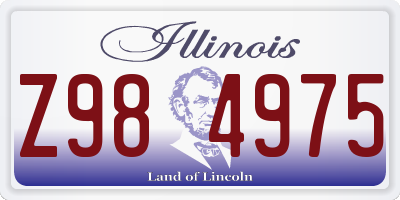 IL license plate Z984975