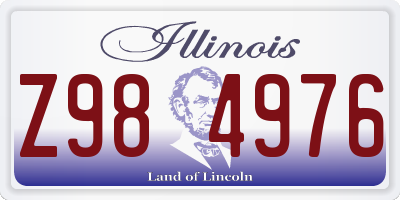 IL license plate Z984976