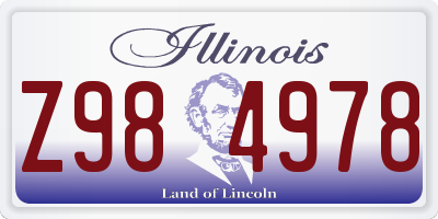 IL license plate Z984978