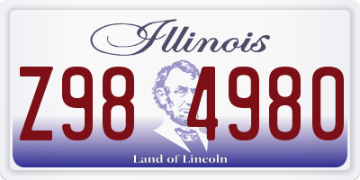 IL license plate Z984980
