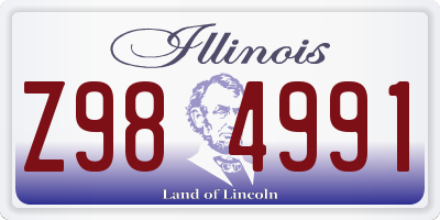 IL license plate Z984991