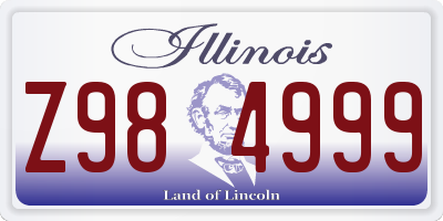 IL license plate Z984999