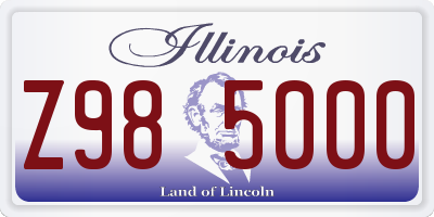 IL license plate Z985000