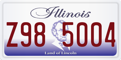 IL license plate Z985004