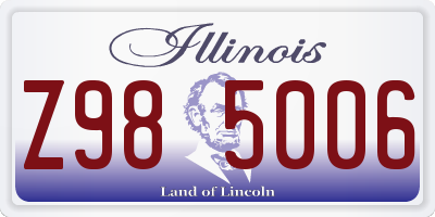 IL license plate Z985006