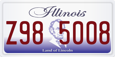 IL license plate Z985008