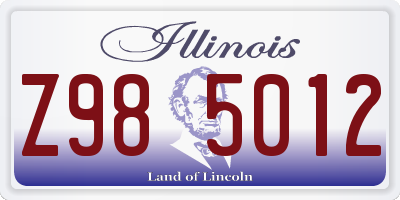IL license plate Z985012