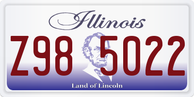 IL license plate Z985022