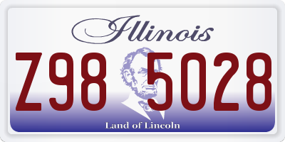 IL license plate Z985028