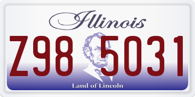 IL license plate Z985031