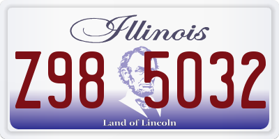 IL license plate Z985032